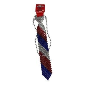 Stars & Stripes Necklace Beaded Tie Patriotic Kids 4+ NEW